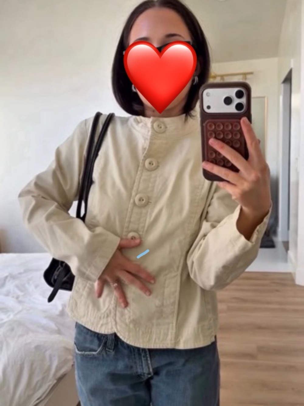 Talbots Cream Button-Front Jacket - Picture 5 of 5